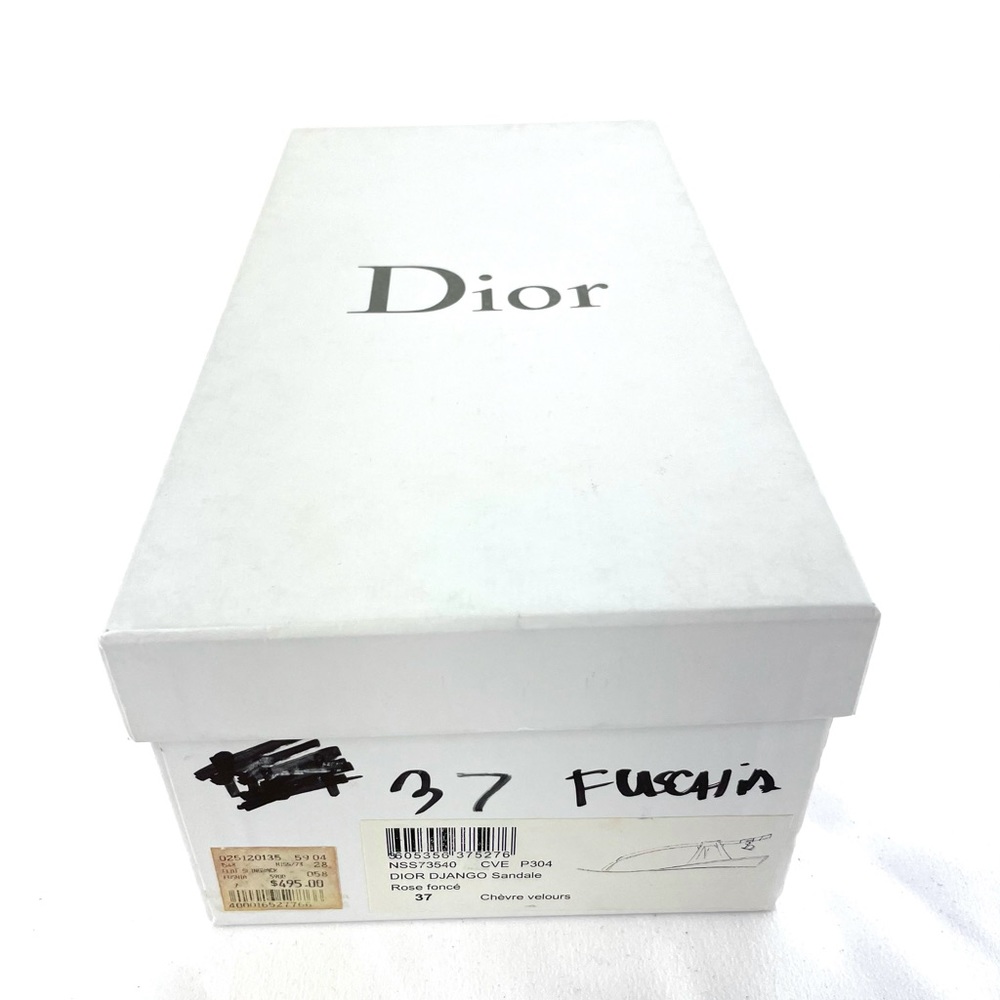 Dior Grecian Fuchsia Suede Sandals - Picture 2 of 12